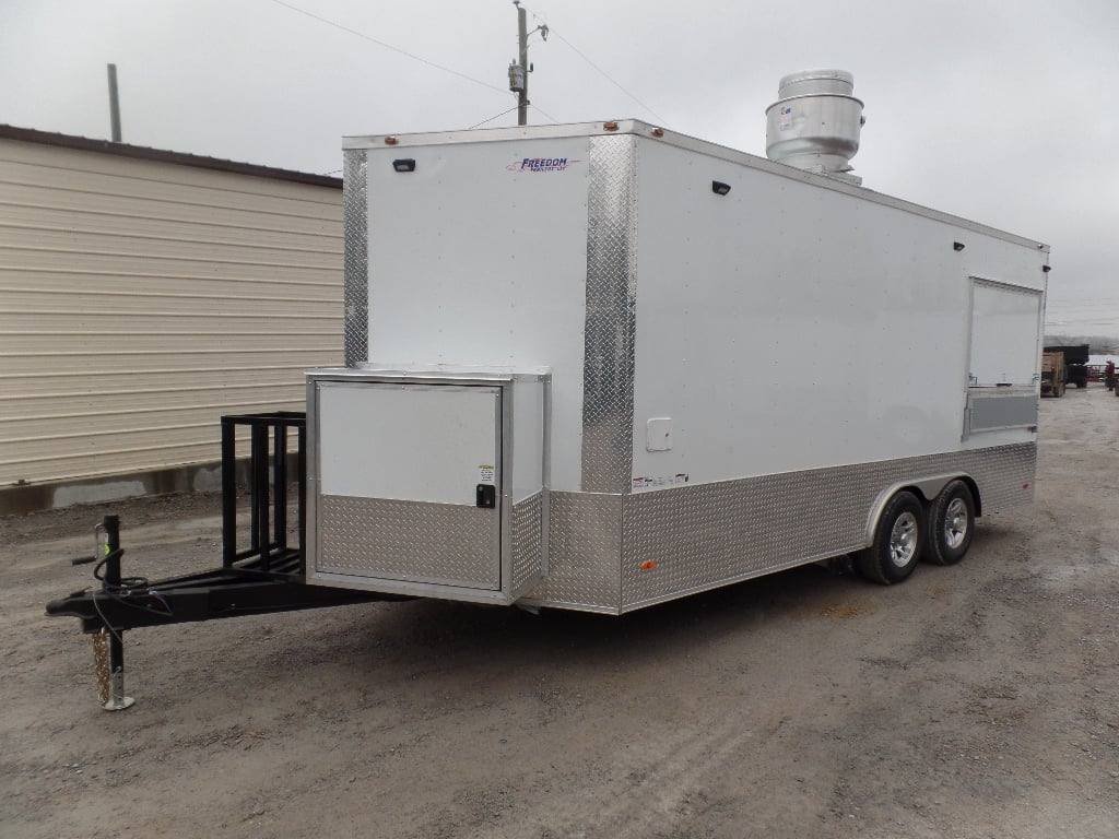 291-8.5-x-18-white-concession-food-event-trailer-2.jpg 8.5' x 18' White Concession Food Event Trailer
