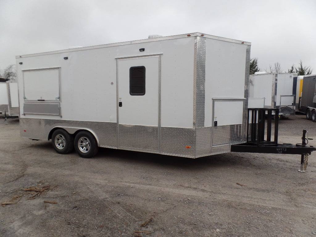 291-8.5-x-18-white-concession-food-event-trailer-4.jpg 8.5' x 18' White Concession Food Event Trailer