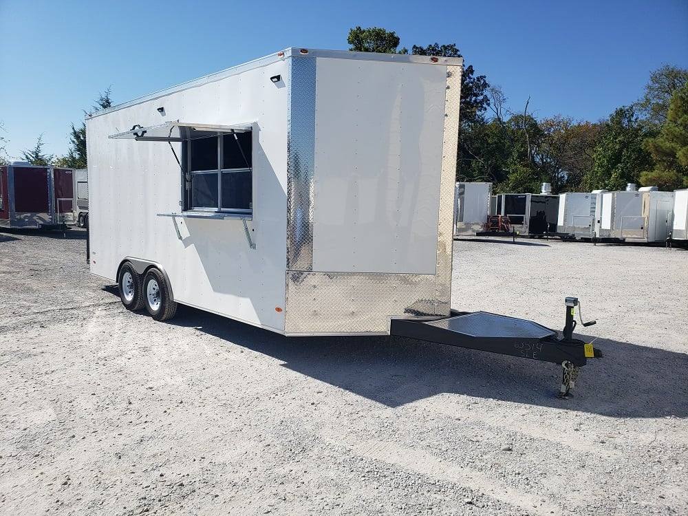 292-8.5-x-18-white-concession-food-trailer-1.jpg 8.5' x 18' White Concession Food Trailer