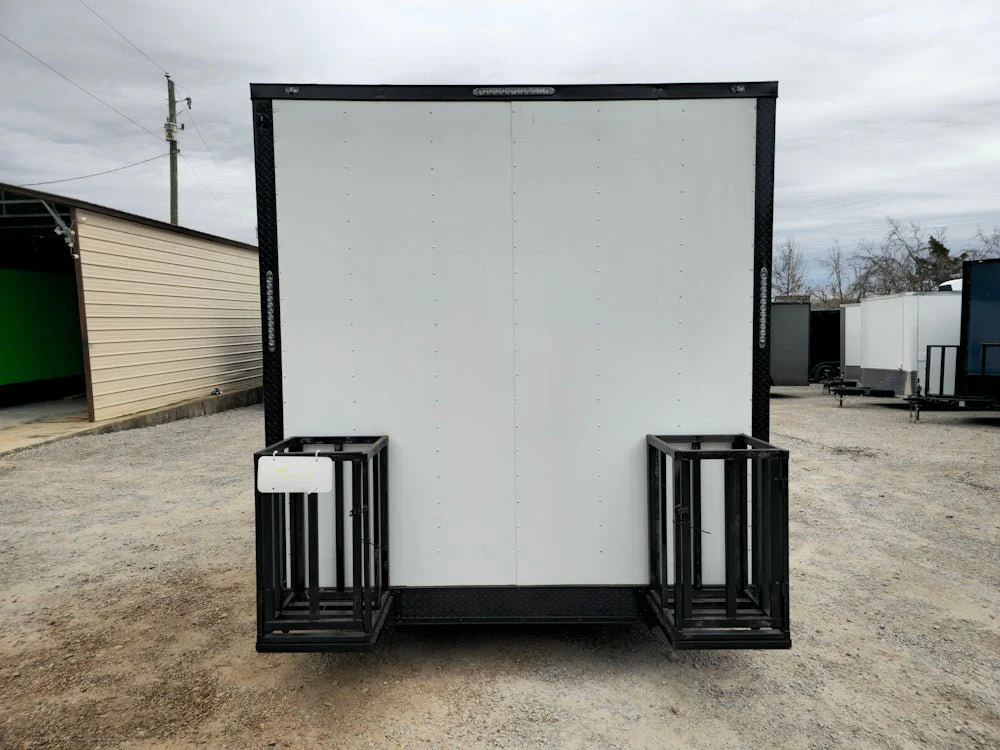 8.5' x 18' White Concession Food Trailer Elite Event Catering With Blackout Trim