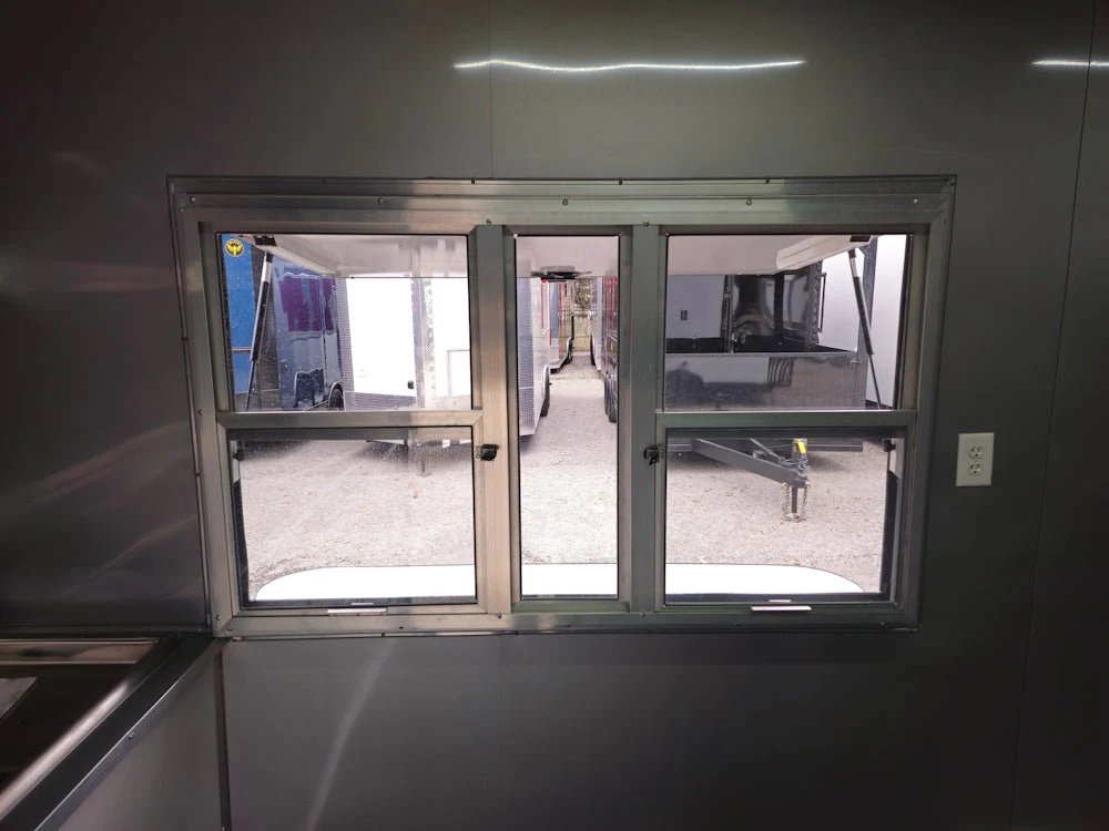 8.5' x 18' White Concession Food Trailer Elite Event Catering With Blackout Trim