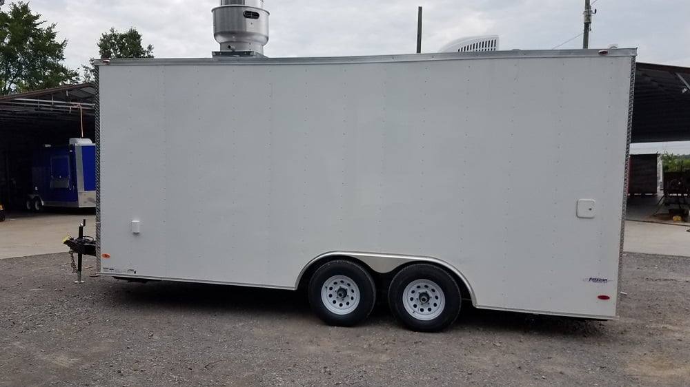 8.5' x 18' White Concession Food Trailer Event Catering