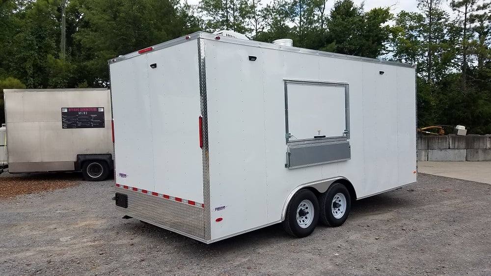8.5' x 18' White Concession Food Trailer Event Catering