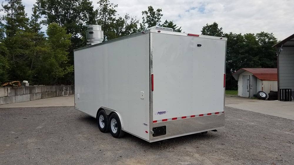 8.5' x 18' White Concession Food Trailer Event Catering