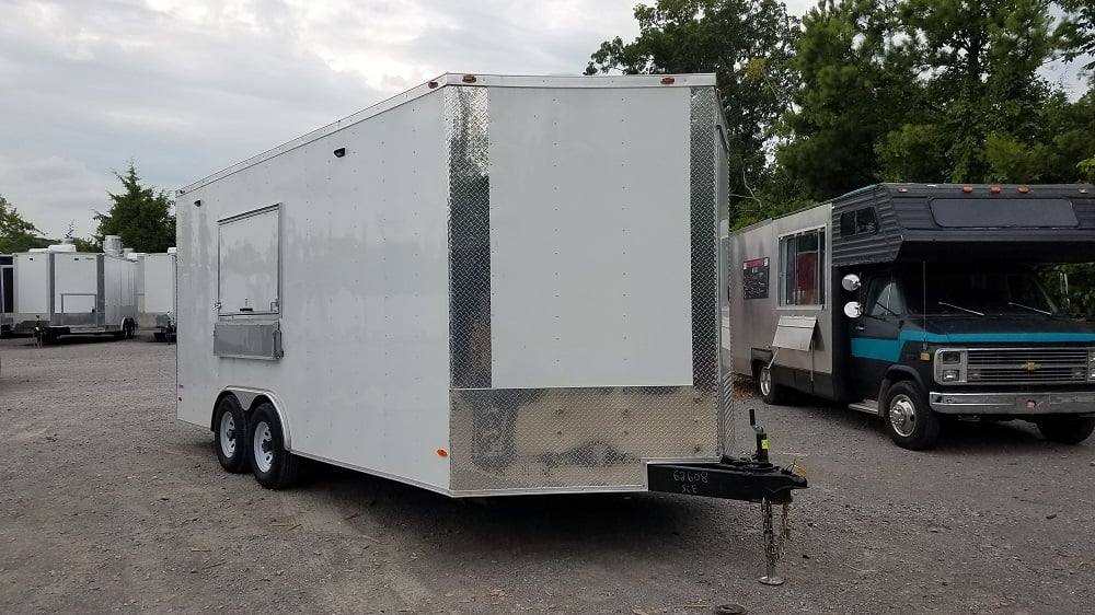 8.5' x 18' White Concession Food Trailer Event Catering