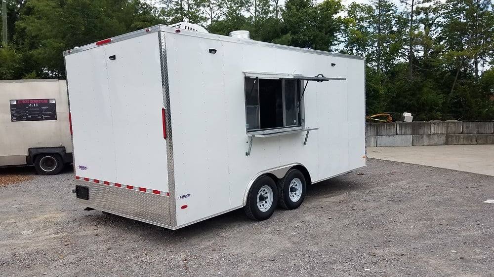 8.5' x 18' White Concession Food Trailer Event Catering