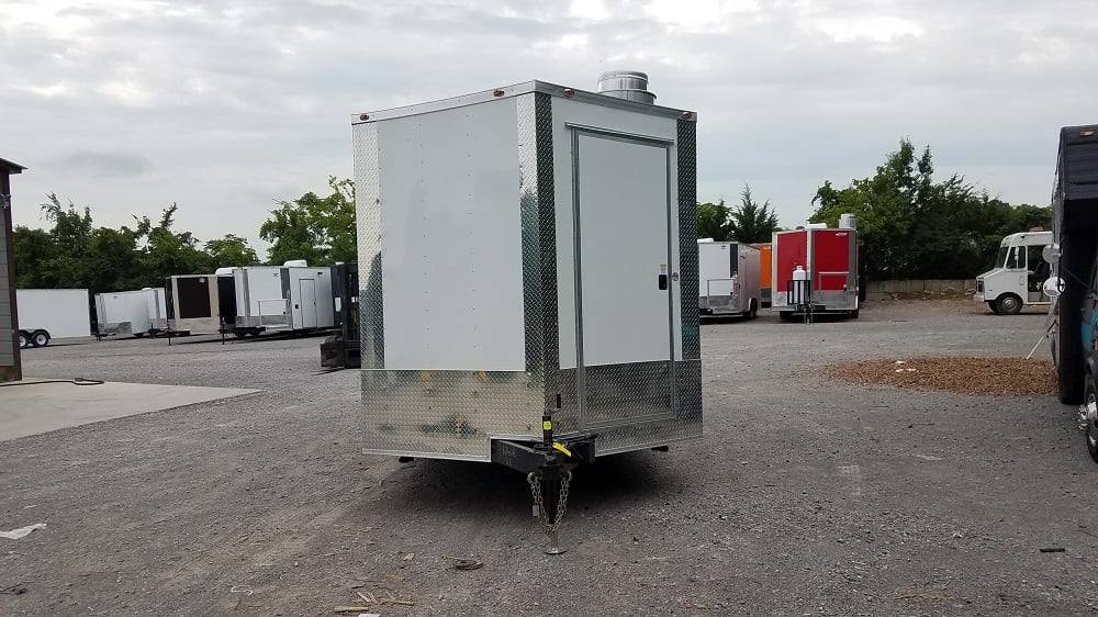 8.5' x 18' White Concession Food Trailer Event Catering