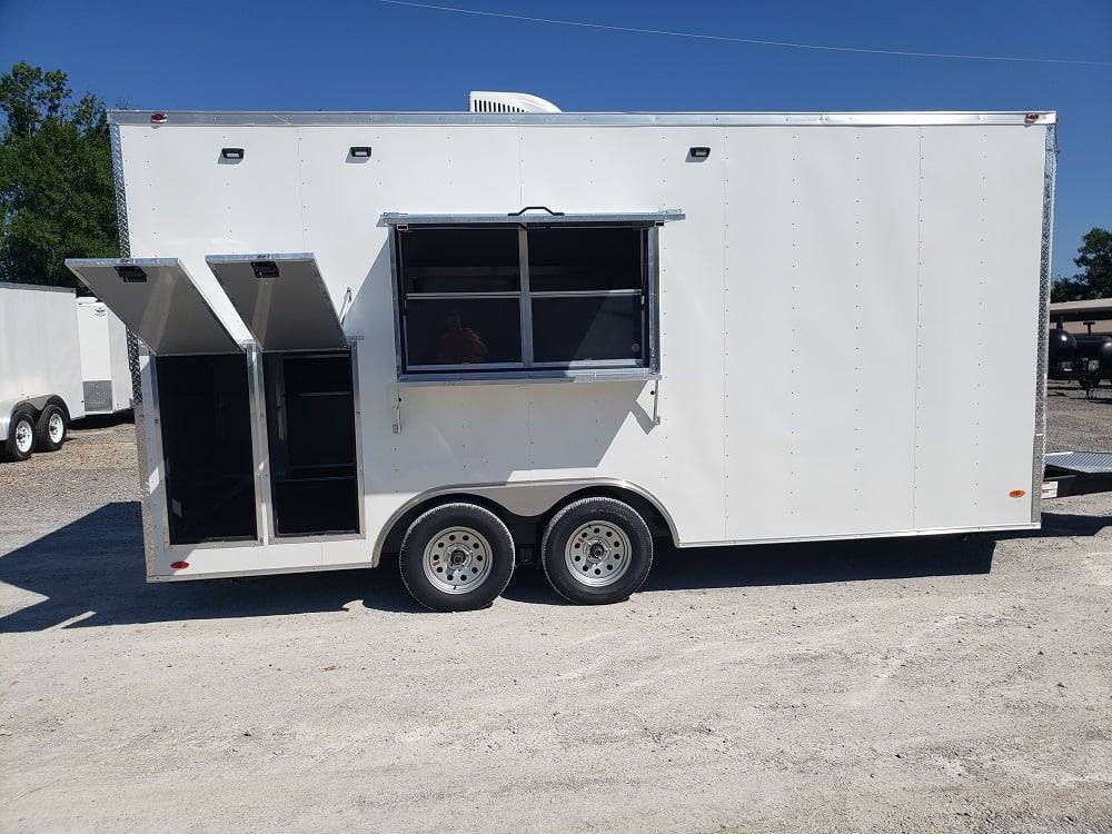 296-8.5-x-18-white-concession-food-trailer-ice-cream-vending-13.jpg 8.5' x 18' White Concession Food Trailer Ice Cream Vending