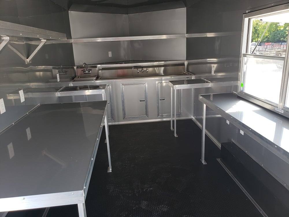 296-8.5-x-18-white-concession-food-trailer-ice-cream-vending-3.jpg 8.5' x 18' White Concession Food Trailer Ice Cream Vending
