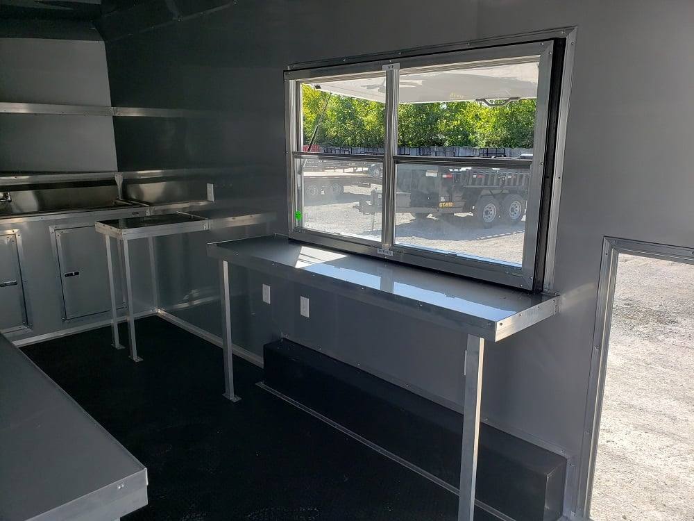 296-8.5-x-18-white-concession-food-trailer-ice-cream-vending-7.jpg 8.5' x 18' White Concession Food Trailer Ice Cream Vending