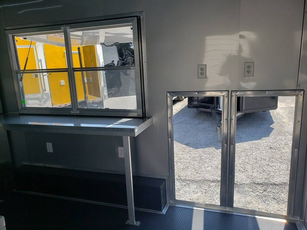297-8.5-x-18-white-concession-food-trailer-ice-cream-vending-2.jpg 8.5' x 18' White Concession Food Trailer Ice Cream Vending