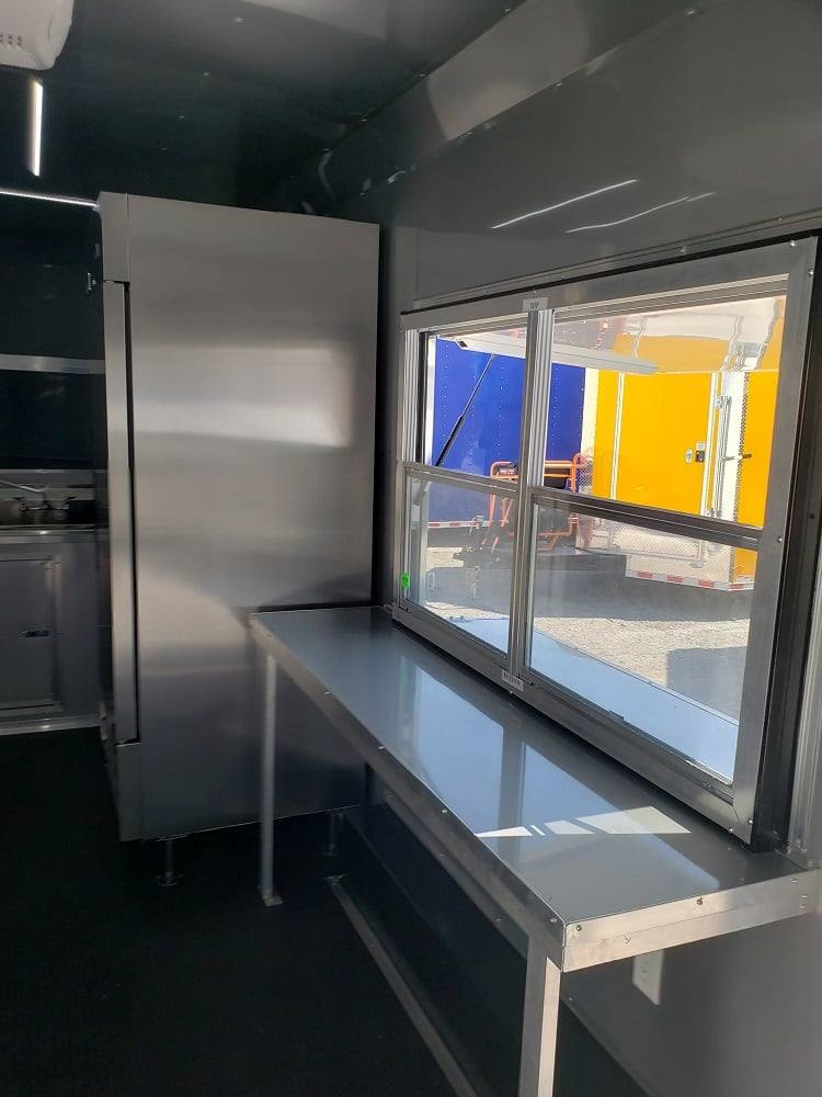 297-8.5-x-18-white-concession-food-trailer-ice-cream-vending-21.jpg 8.5' x 18' White Concession Food Trailer Ice Cream Vending