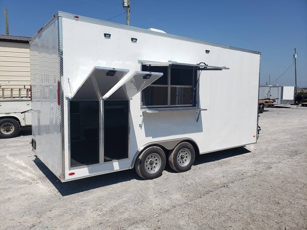 297-8.5-x-18-white-concession-food-trailer-ice-cream-vending-6.jpg 8.5' x 18' White Concession Food Trailer Ice Cream Vending