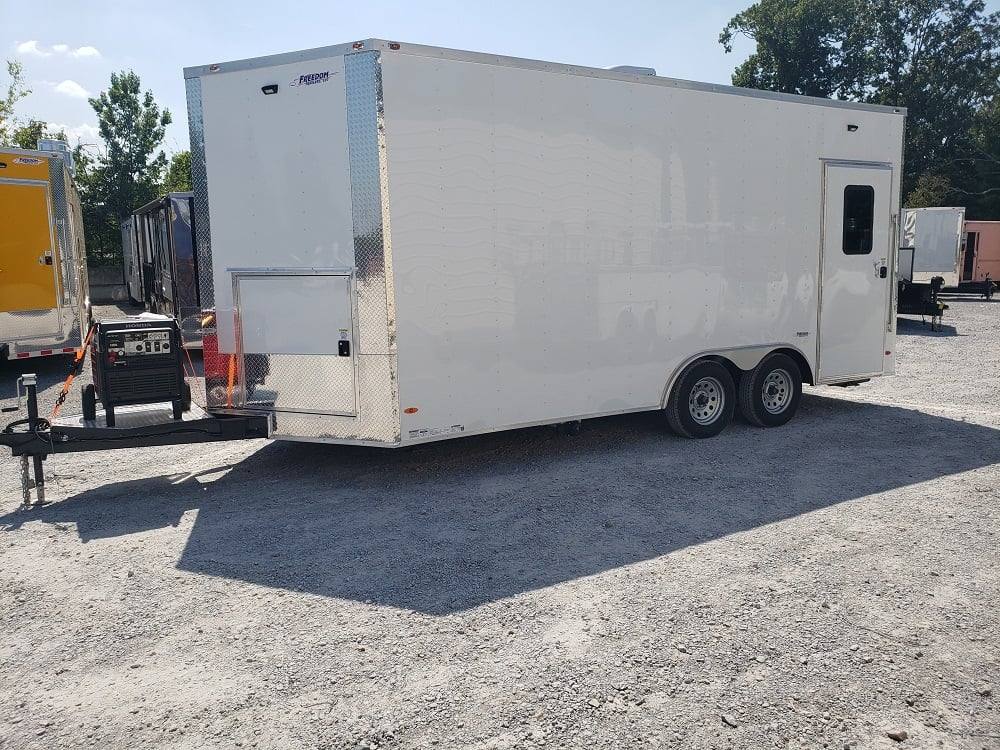 297-8.5-x-18-white-concession-food-trailer-ice-cream-vending-8.jpg 8.5' x 18' White Concession Food Trailer Ice Cream Vending