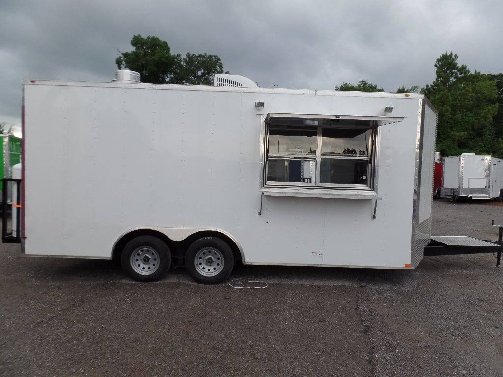 298-8.5-x-18-white-concession-food-trailer-with-appliances-16.jpg 8.5' x 18' White Concession Food Trailer With Appliances