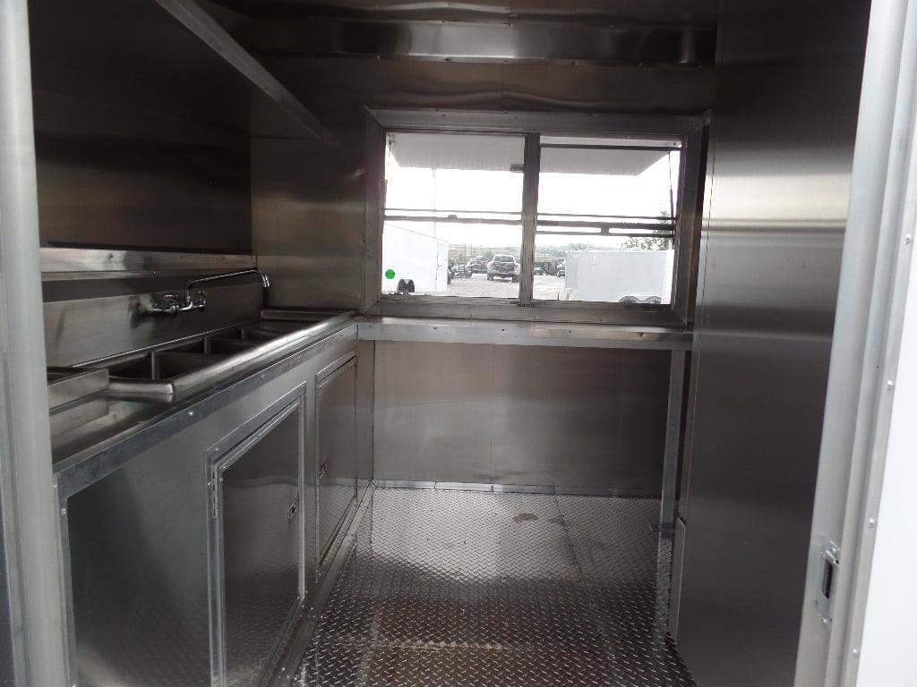 298-8.5-x-18-white-concession-food-trailer-with-appliances-2.jpg 8.5' x 18' White Concession Food Trailer With Appliances