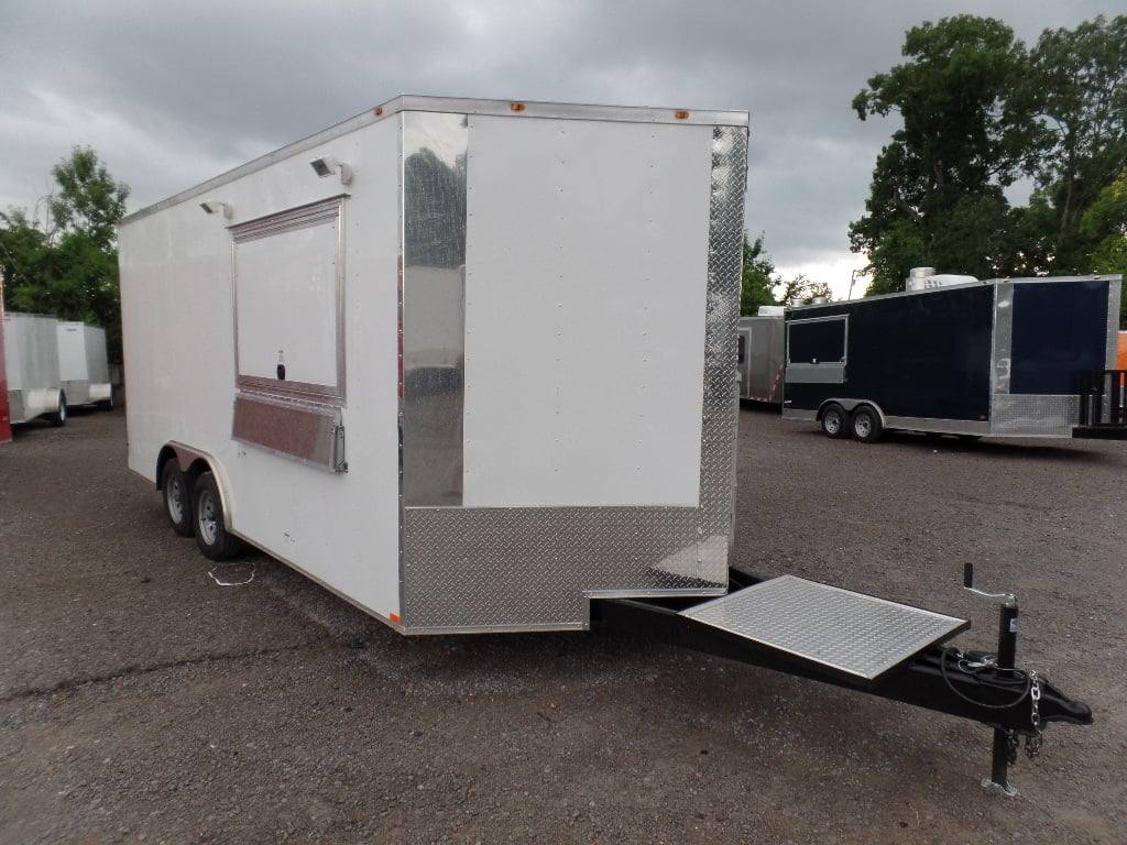298-8.5-x-18-white-concession-food-trailer-with-appliances-21.jpg 8.5' x 18' White Concession Food Trailer With Appliances