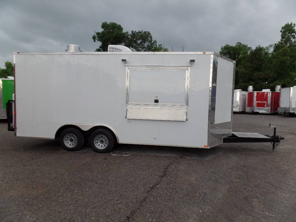 298-8.5-x-18-white-concession-food-trailer-with-appliances-5.jpg 8.5' x 18' White Concession Food Trailer With Appliances