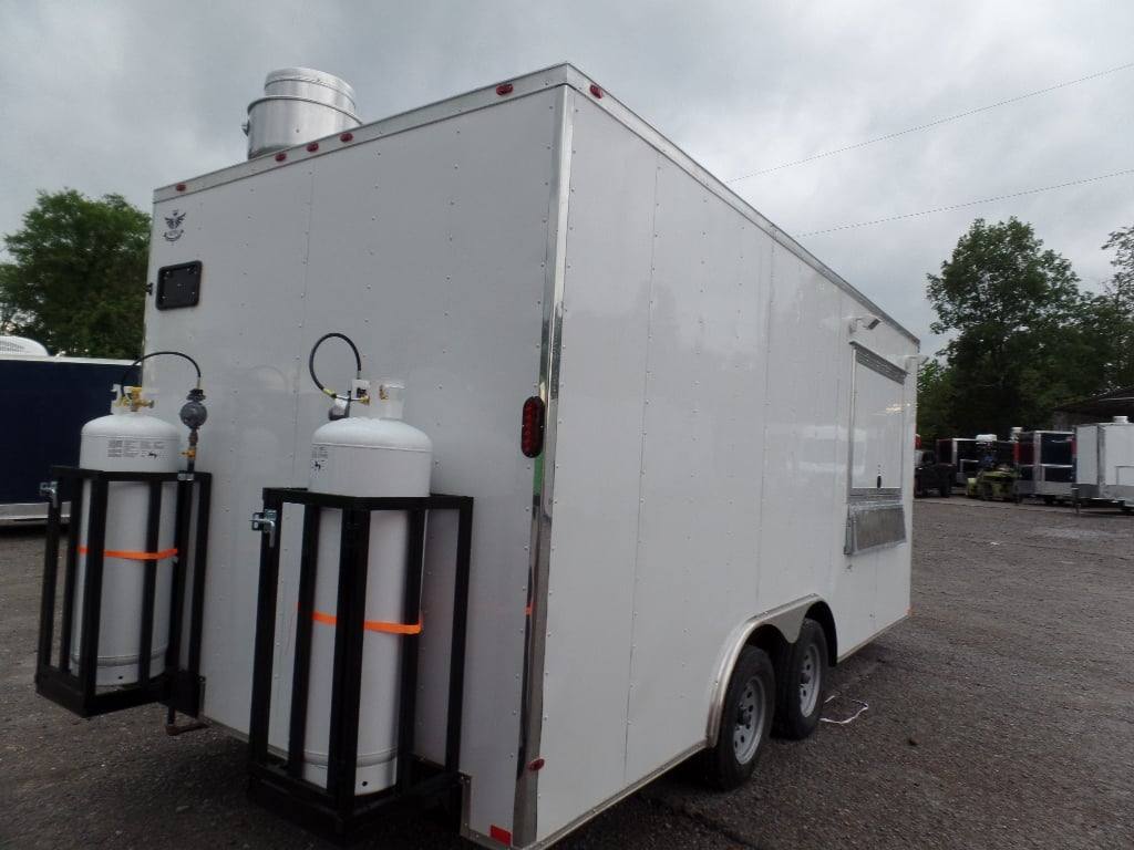 298-8.5-x-18-white-concession-food-trailer-with-appliances-8.jpg 8.5' x 18' White Concession Food Trailer With Appliances