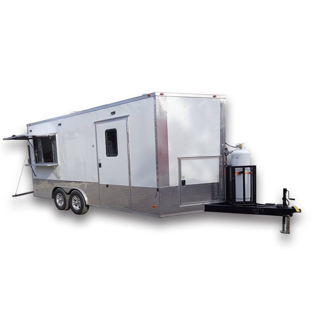 299-8.5-x-18-white-concession-food-trailer-with-appliances-1.jpg 8.5' x 18' White Concession Food Trailer With Appliances