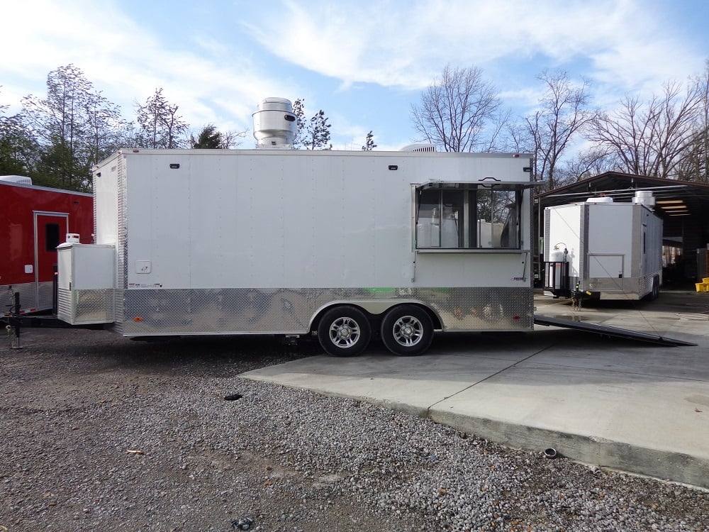299-8.5-x-18-white-concession-food-trailer-with-appliances-2.jpg 8.5' x 18' White Concession Food Trailer With Appliances