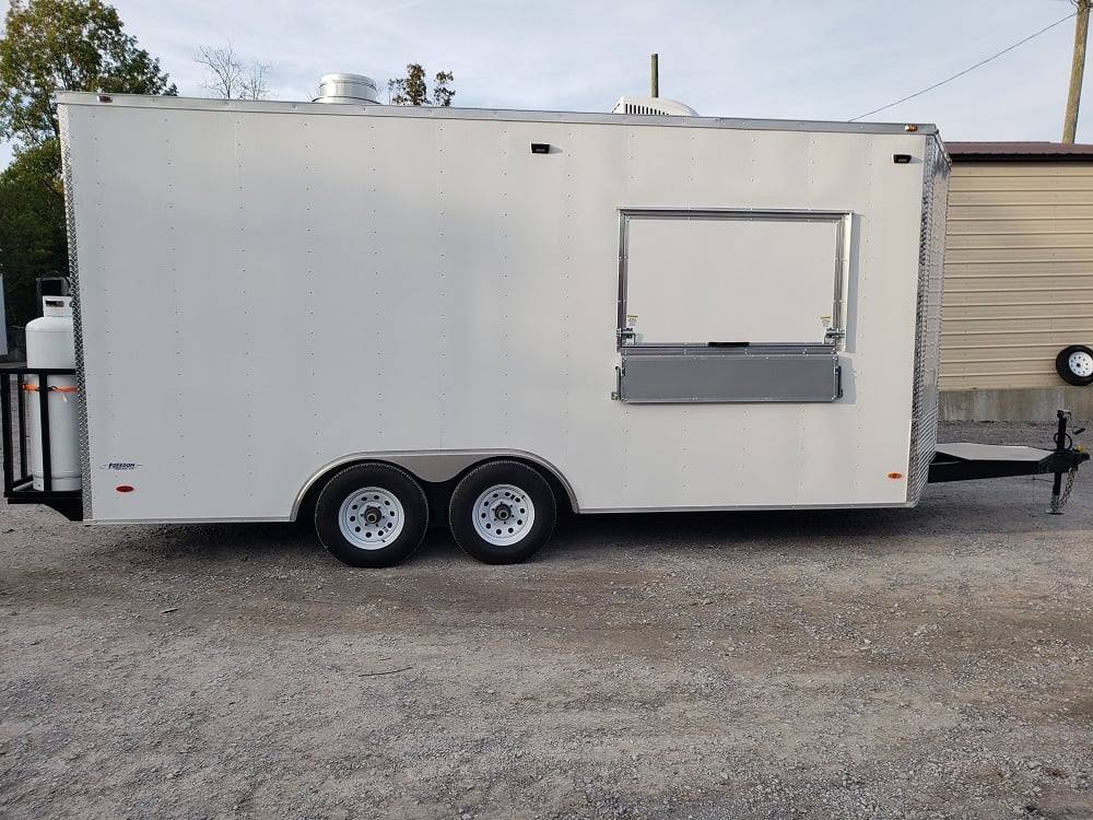 301-8.5-x-18-white-concession-food-trailer-with-appliances-3.jpg 8.5' x 18' White Concession Food Trailer With Appliances