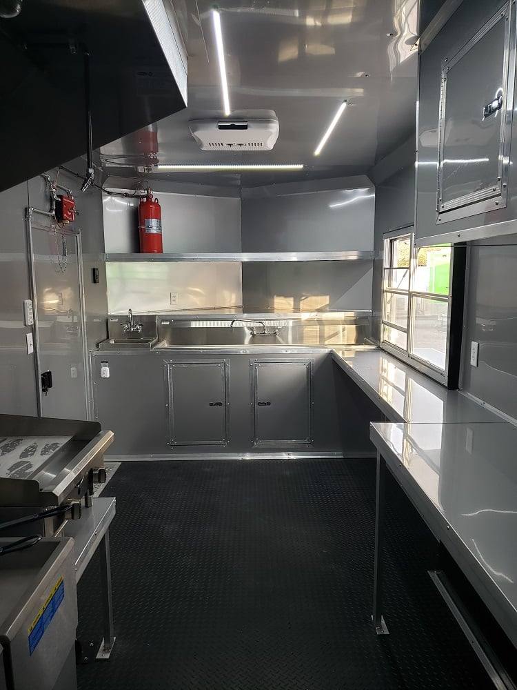 301-8.5-x-18-white-concession-food-trailer-with-appliances-8.jpg 8.5' x 18' White Concession Food Trailer With Appliances