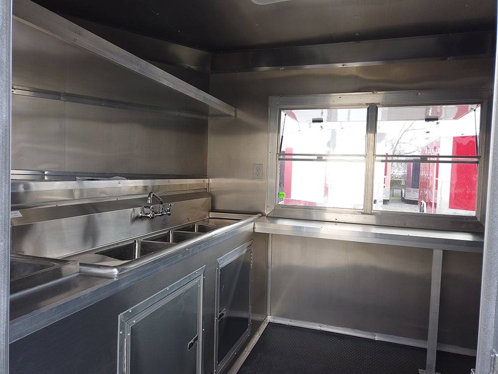 303-8.5-x-18-white-concession-food-trailer-with-appliances-14.jpg 8.5' x 18' White Concession Food Trailer with Appliances