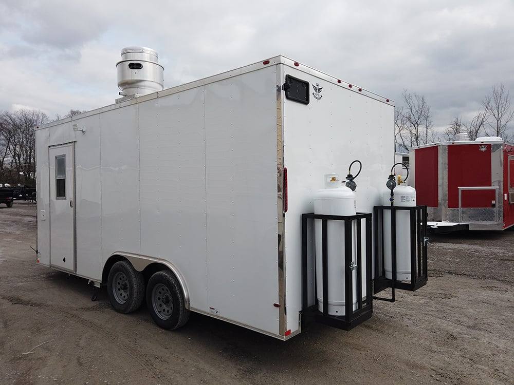 303-8.5-x-18-white-concession-food-trailer-with-appliances-2.jpg 8.5' x 18' White Concession Food Trailer with Appliances
