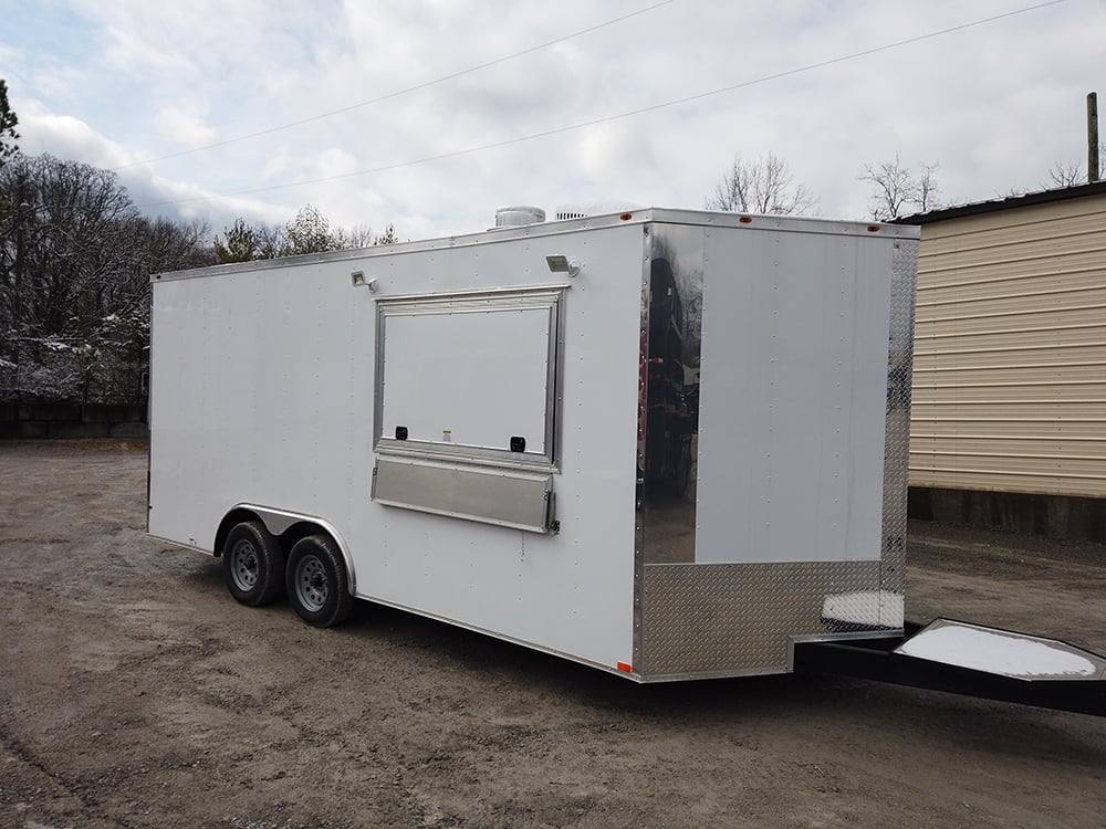 303-8.5-x-18-white-concession-food-trailer-with-appliances-7.jpg 8.5' x 18' White Concession Food Trailer with Appliances