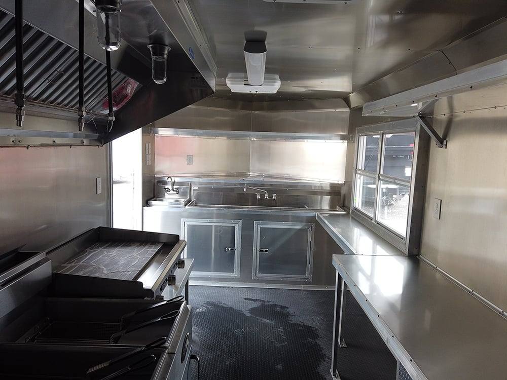 303-8.5-x-18-white-concession-food-trailer-with-appliances-8.jpg 8.5' x 18' White Concession Food Trailer with Appliances