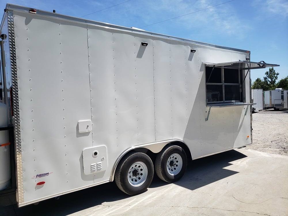 304-8.5-x-18-white-concession-food-trailer-with-restroom-14.jpg 8.5' x 18' White Concession Food Trailer with Restroom