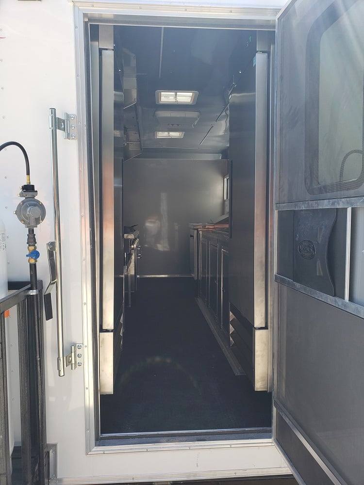 304-8.5-x-18-white-concession-food-trailer-with-restroom-3.jpg 8.5' x 18' White Concession Food Trailer with Restroom