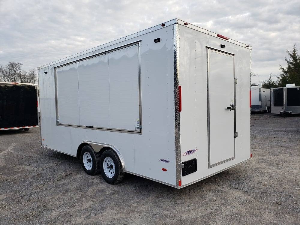 305-8.5-x-18-white-concession-food-trailer-with-restroom-4.jpg 8.5' x 18' White Concession Food Trailer with Restroom