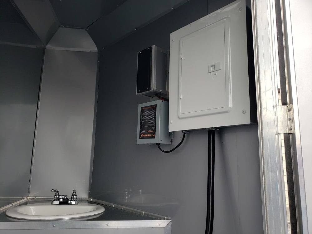 305-8.5-x-18-white-concession-food-trailer-with-restroom-5.jpg 8.5' x 18' White Concession Food Trailer with Restroom