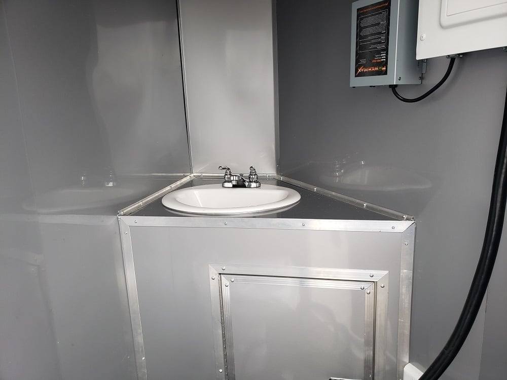 305-8.5-x-18-white-concession-food-trailer-with-restroom-8.jpg 8.5' x 18' White Concession Food Trailer with Restroom