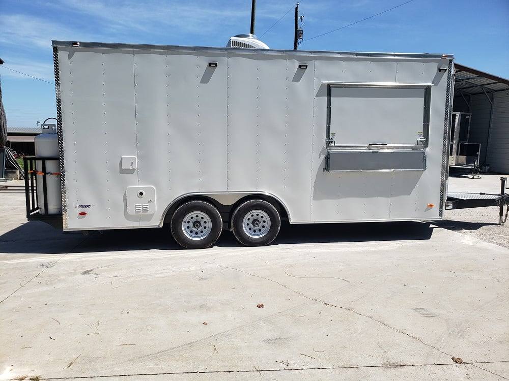 306-8.5-x-18-white-concession-food-trailer-with-restroom-and-appliances-2.jpg 8.5' x 18' White Concession Food Trailer with Restroom and Appliances