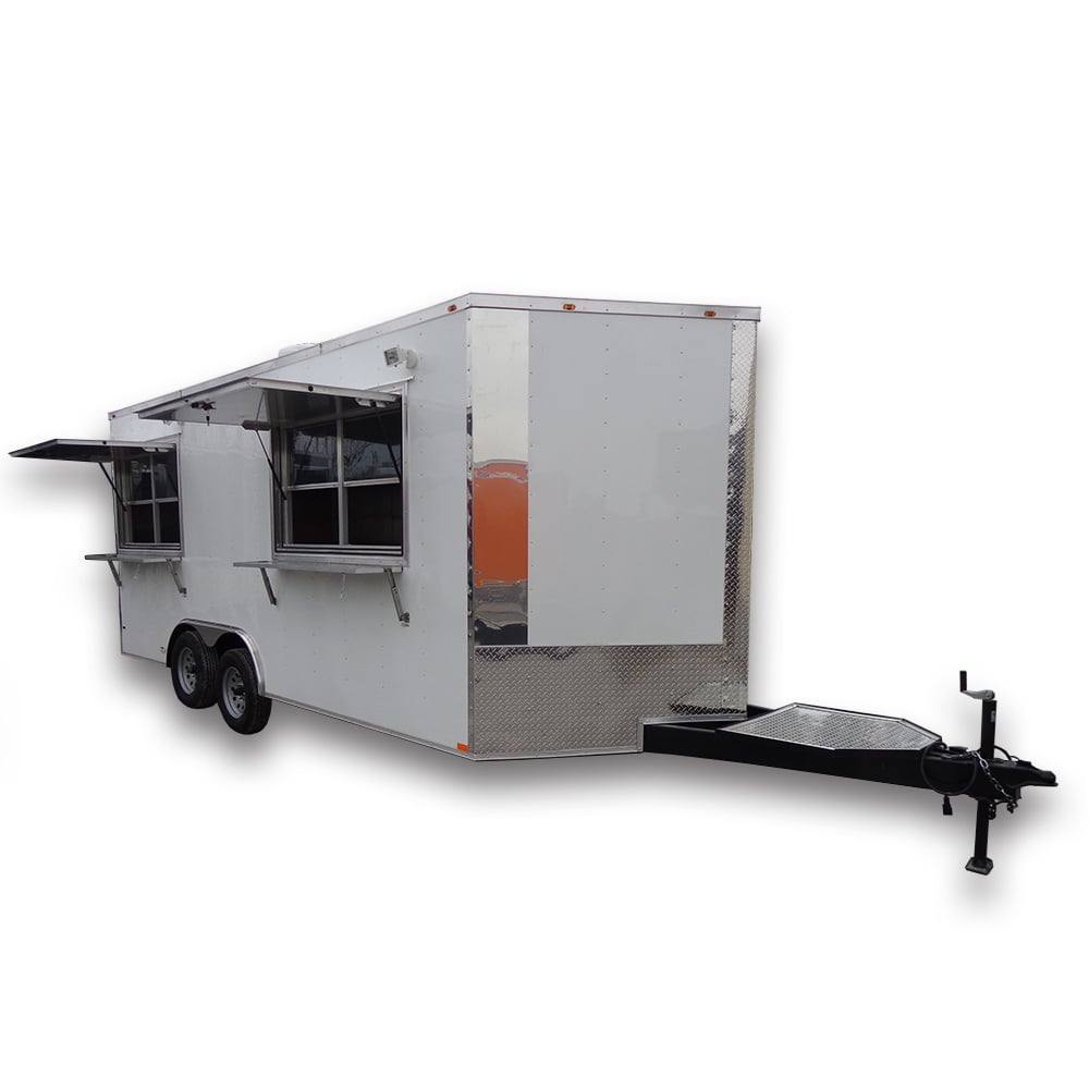 309-8.5-x-18-white-double-window-concession-food-trailer-1.jpg 8.5' x 18' White Double Window Concession Food Trailer