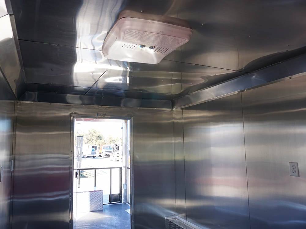 8.5 x 22 Red V-Nose BBQ Porch Concession Trailer