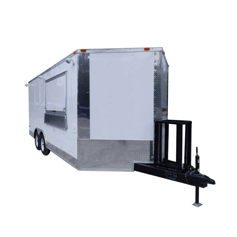 310-8.5-x-18-white-event-catering-concession-food-trailer-1.jpg 8.5' x 18' White Event Catering Concession Food Trailer