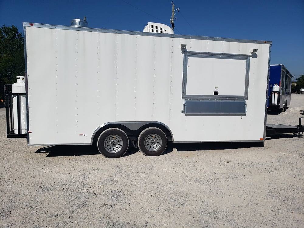 312-8.5-x-18-white-food-event-catering-concession-trailer-with-appliances-4.jpg 8.5' x 18' White Food Event Catering Concession Trailer With Appliances