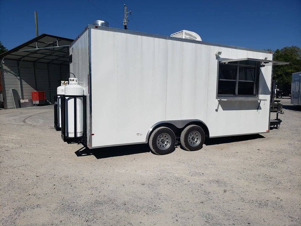 312-8.5-x-18-white-food-event-catering-concession-trailer-with-appliances-5.jpg 8.5' x 18' White Food Event Catering Concession Trailer With Appliances