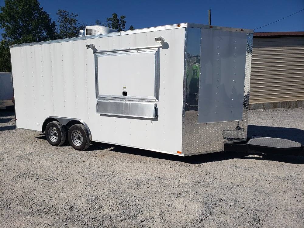 312-8.5-x-18-white-food-event-catering-concession-trailer-with-appliances-6.jpg 8.5' x 18' White Food Event Catering Concession Trailer With Appliances