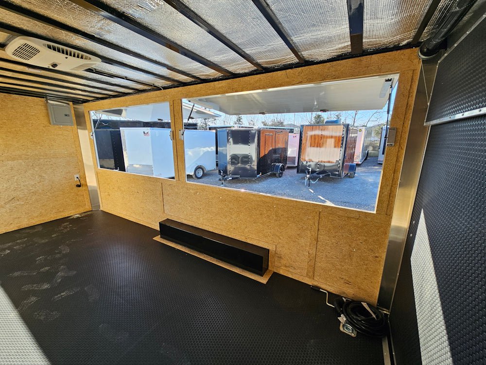 8.5' X 18' White Marketing Event Concession Trailer