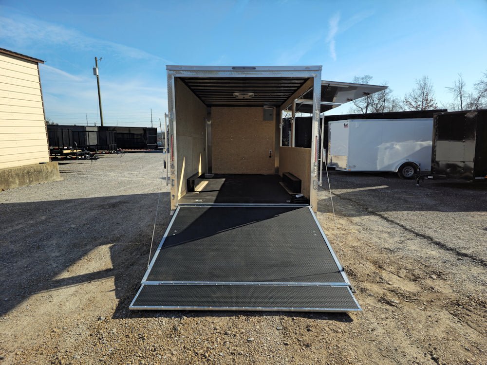 8.5' X 18' White Marketing Event Concession Trailer
