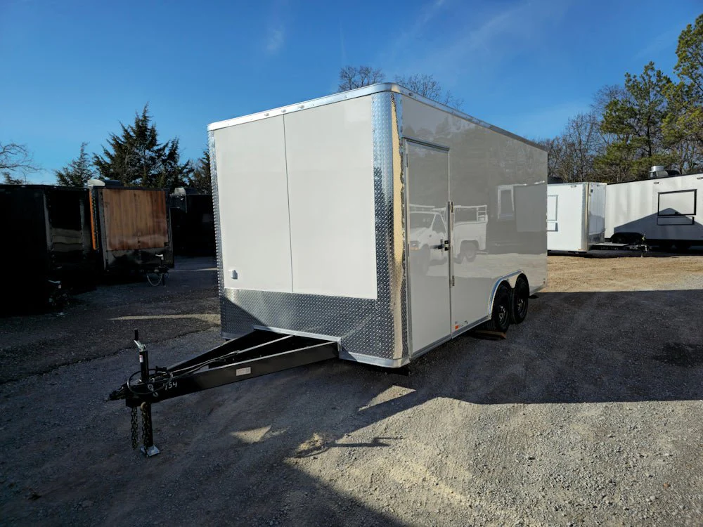 8.5' X 18' White Marketing Event Concession Trailer