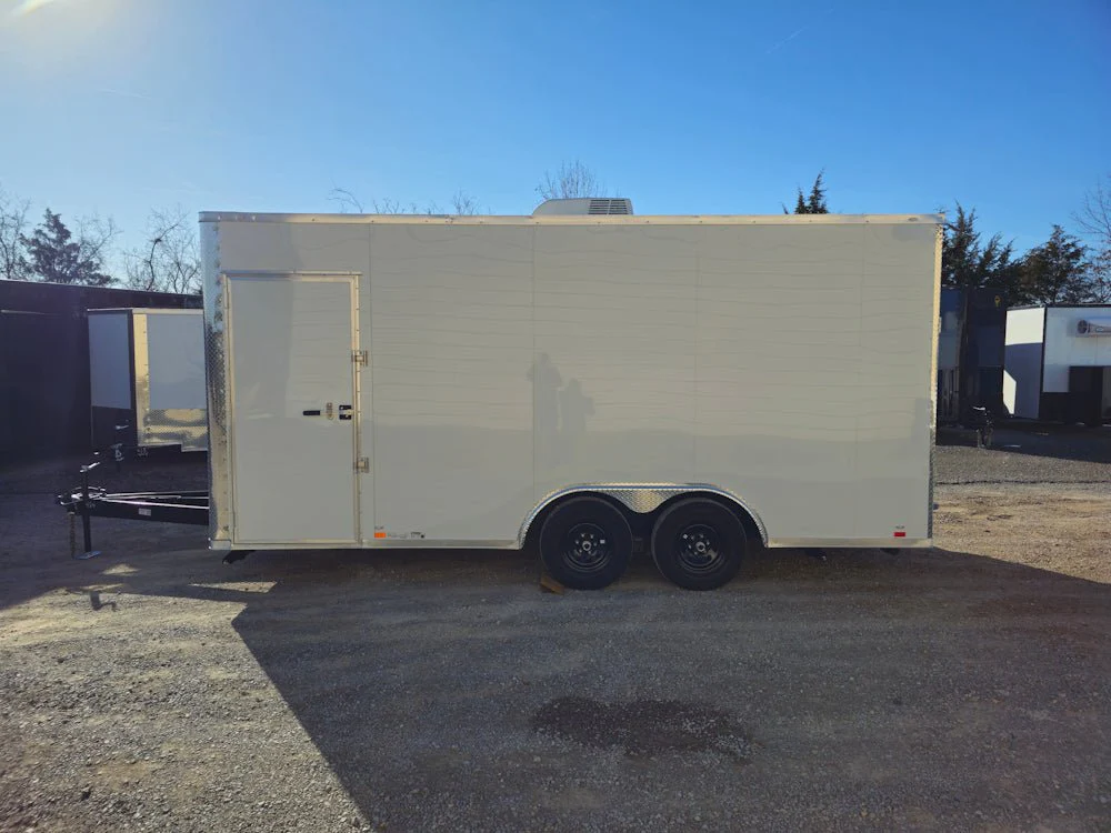 8.5' X 18' White Marketing Event Concession Trailer