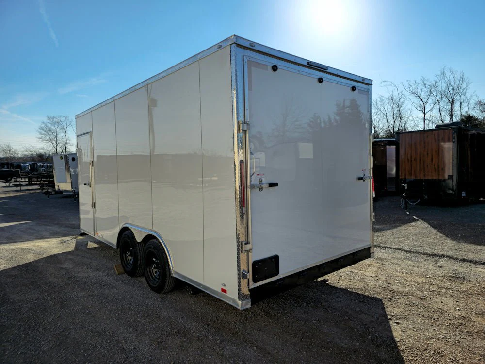 8.5' X 18' White Marketing Event Concession Trailer