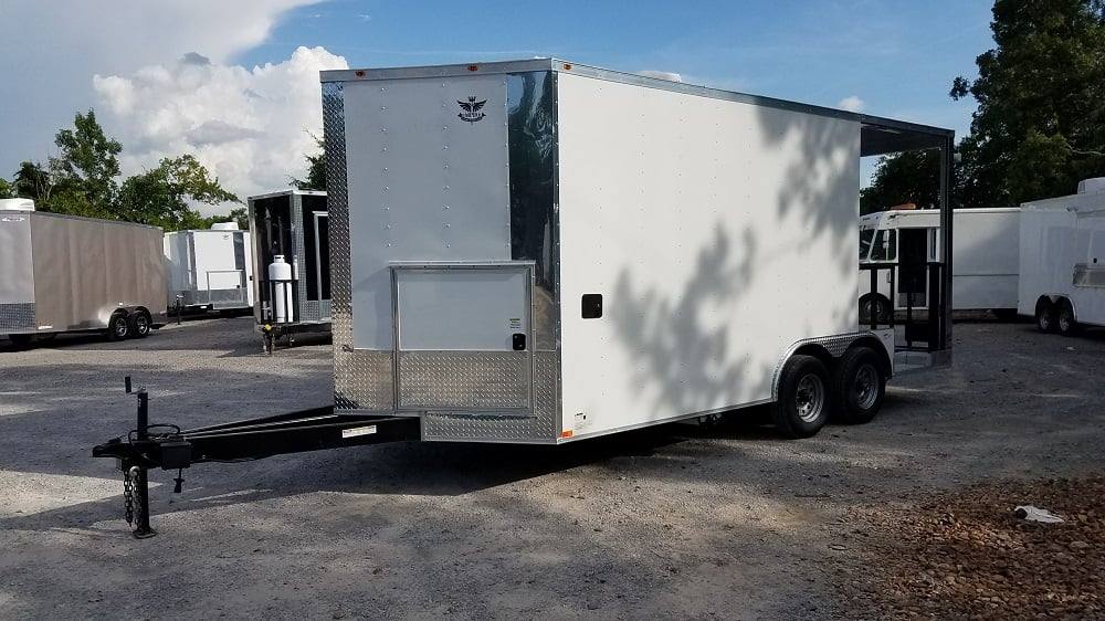 315-8.5-x-18-white-porch-style-event-concession-food-trailer-10.jpg 8.5' x 18' White Porch Style Event Concession Food Trailer