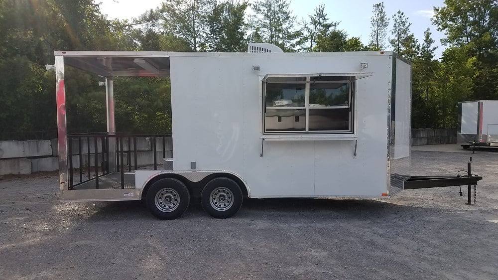 315-8.5-x-18-white-porch-style-event-concession-food-trailer-12.jpg 8.5' x 18' White Porch Style Event Concession Food Trailer